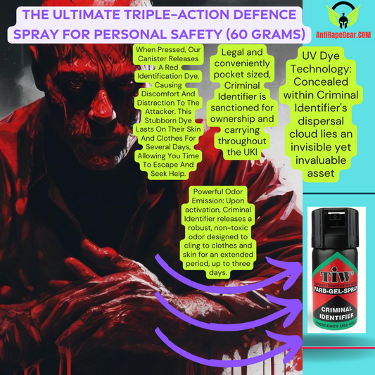 The Ultimate Triple-Action Defence Spray for Personal Safety Red Fluorescent Dye 🛡️ (60 Grams)